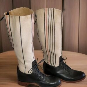 The OFFICE OF ANGELA SCOTT Courier Riding Laced Field Boot,Leather, Steam Punk